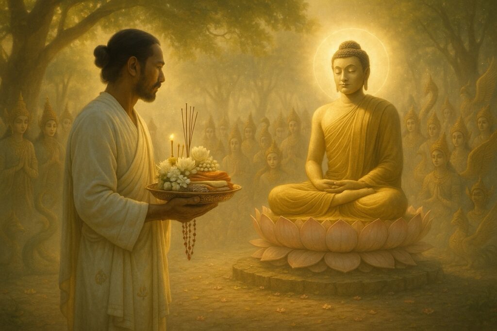 casket seal mantra divine offerings to buddha